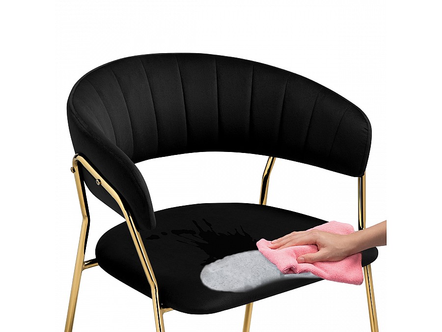 Стул на металлокаркасе Kamelia 1 black / gold