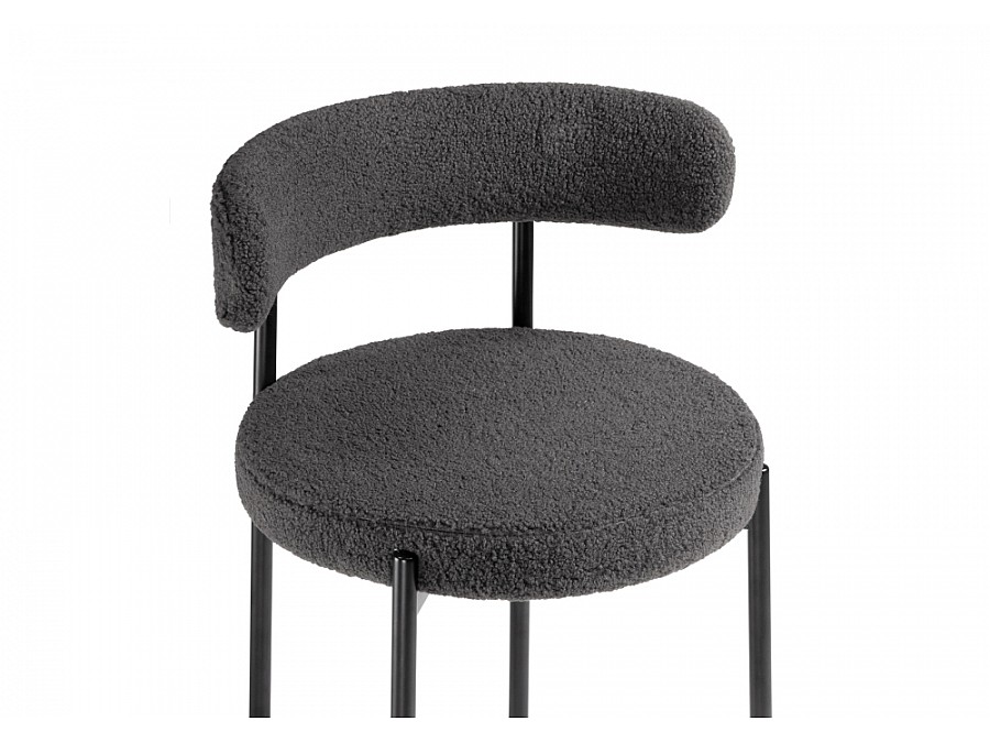 Стул на металлокаркасе Rudi dark gray / black