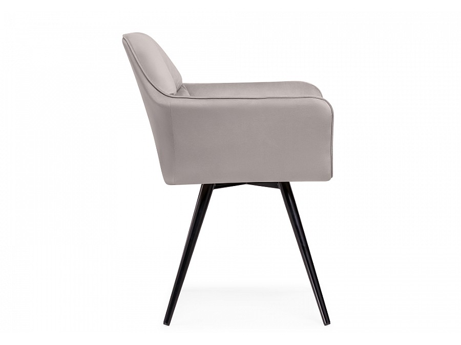 Стул на металлокаркасе Ямес серый / черный глянец