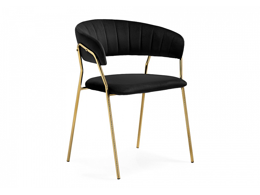 Стул на металлокаркасе Kamelia 1 black / gold