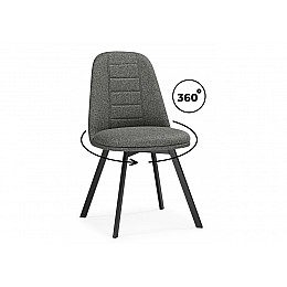 Стул на металлокаркасе Texas 2 светло-серый поворотный / черный