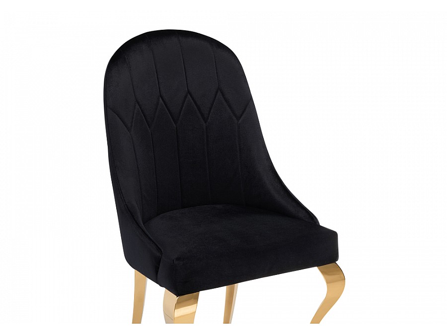 Стул на металлокаркасе Gustav black / gold