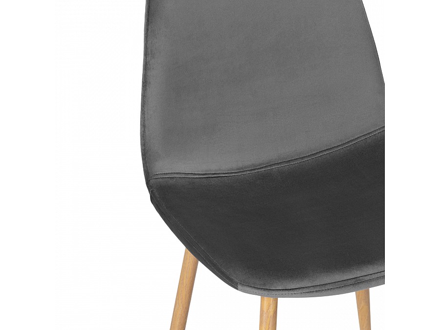 Стул на металлокаркасе Lilu dark grey / wood