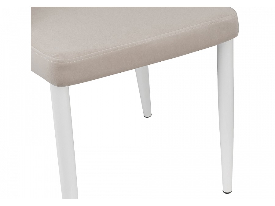 Стул на металлокаркасе Kora white / beige
