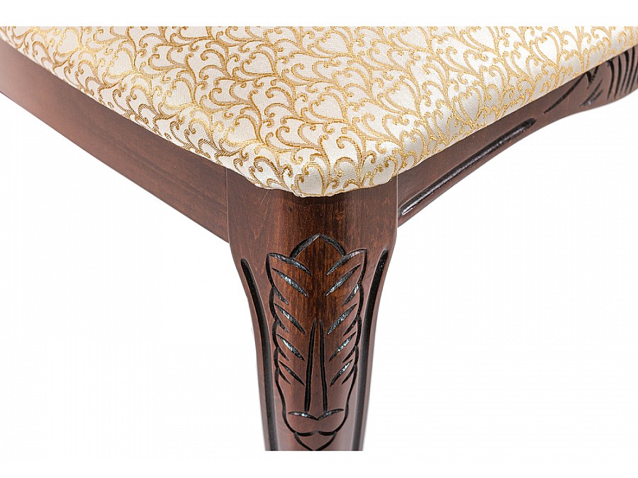 Стул деревянный Bronte вишня с патиной /  бежевый