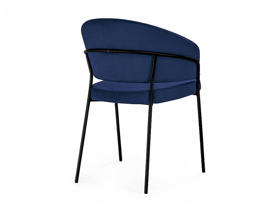 Стул на металлокаркасе Лео темно-синий / черный