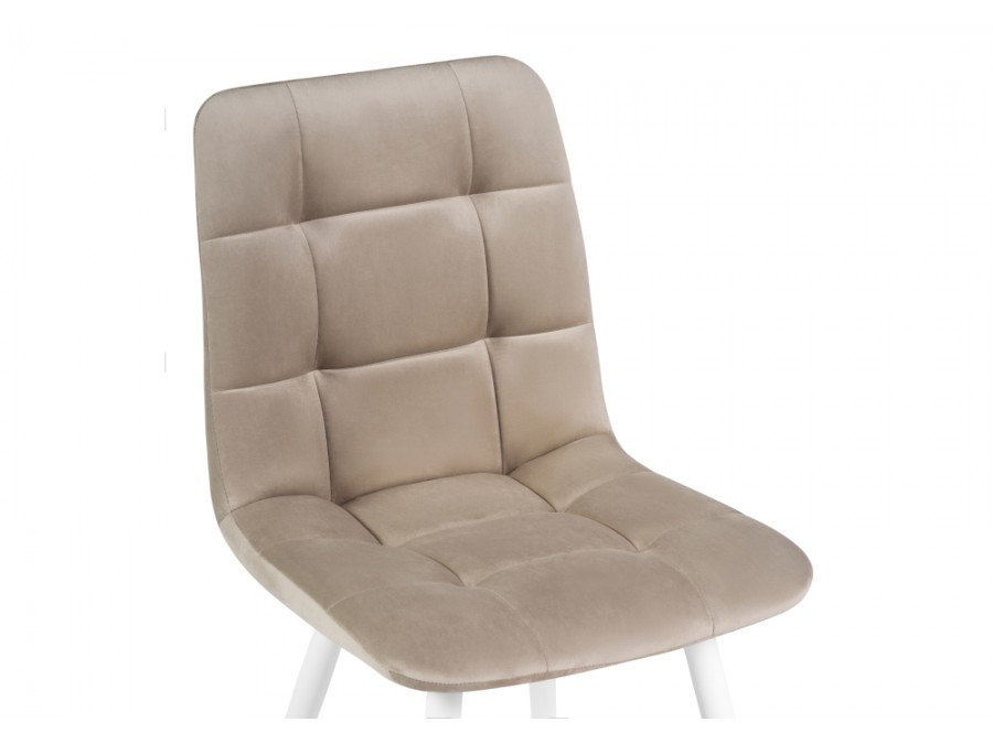 Стул на металлокаркасе Чилли К бежевый / белый