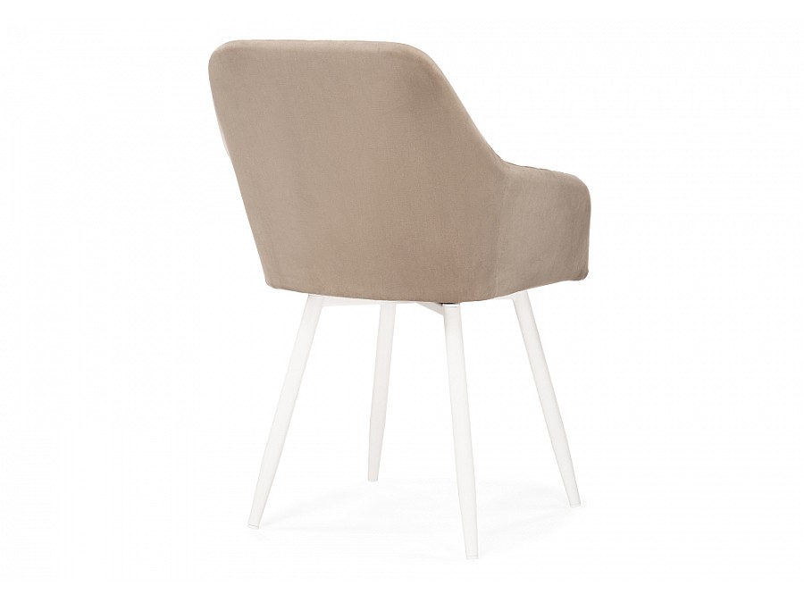 Стул на металлокаркасе Слэм крутящееся бежевое / белое