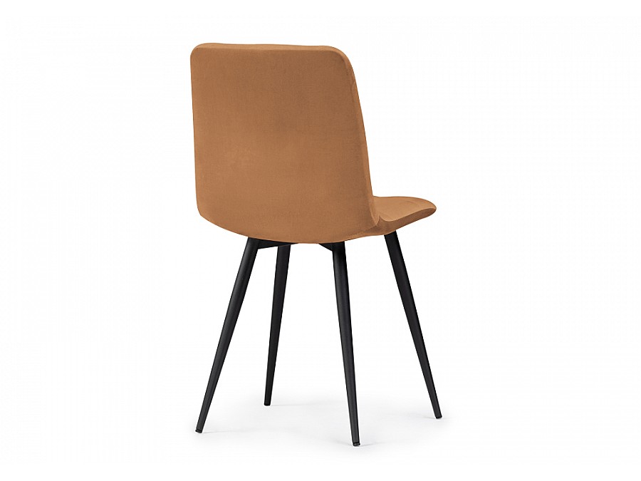 Стул на металлокаркасе Чилли велюр кирпичный / черный