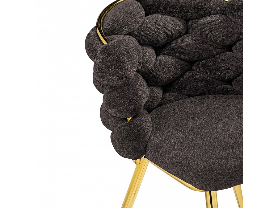 Стул на металлокаркасе Rendi gold / gray
