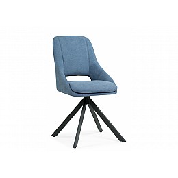 Стул на металлокаркасе Оливер крутящийся синий / черный