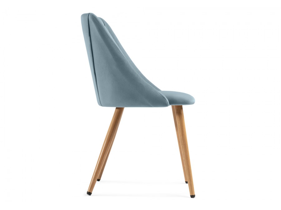 Стул на металлокаркасе Morgan  light blue / wood