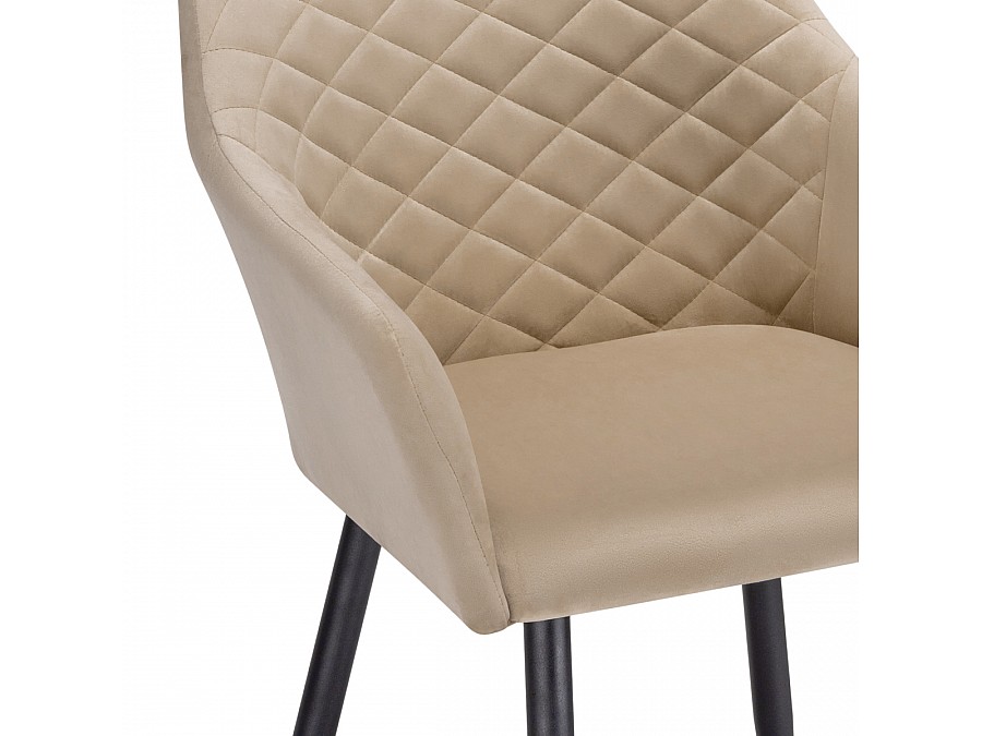 Стул на металлокаркасе Стив бежевое / черное