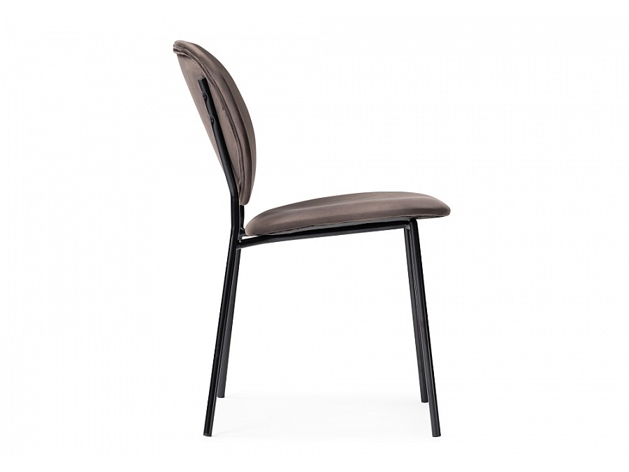 Стул на металлокаркасе Саранда кофе / черный глянец