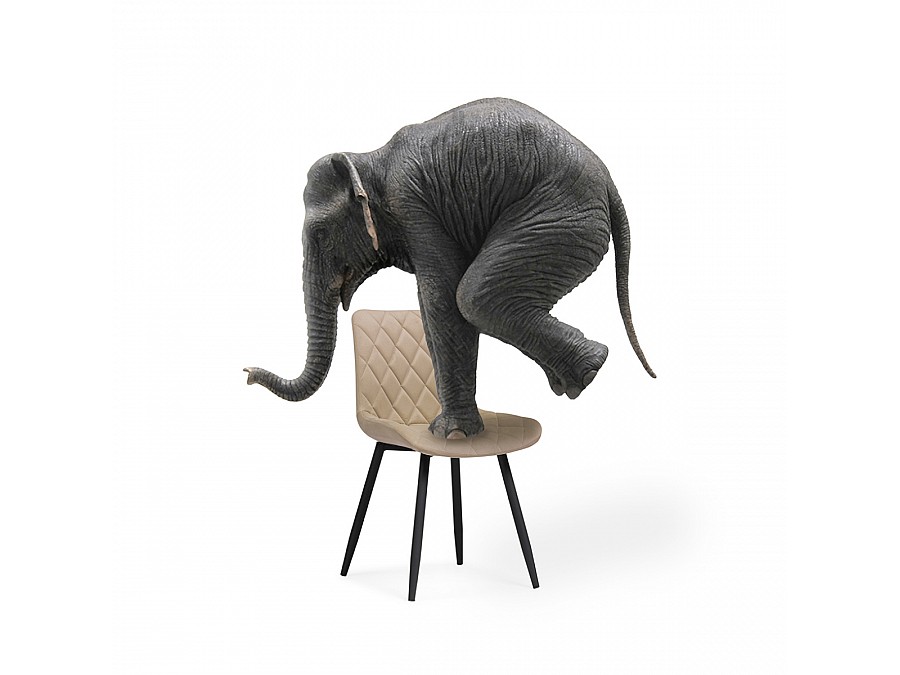 Стул на металлокаркасе Баодин Б/К бежевый / черный