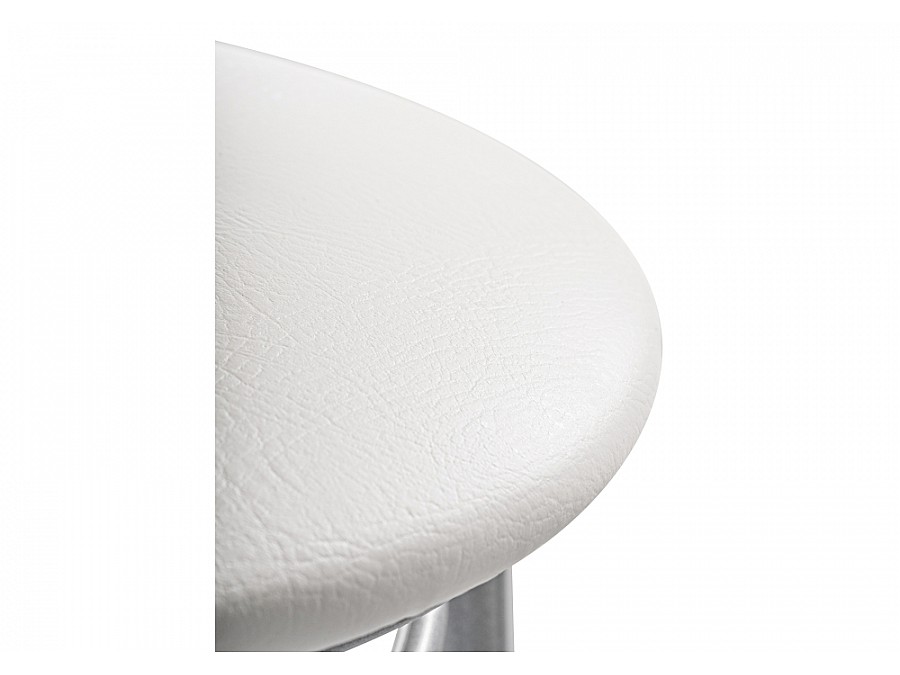 Стул на металлокаркасе Lamniel косое кольцо белый полимер / светлый мусс