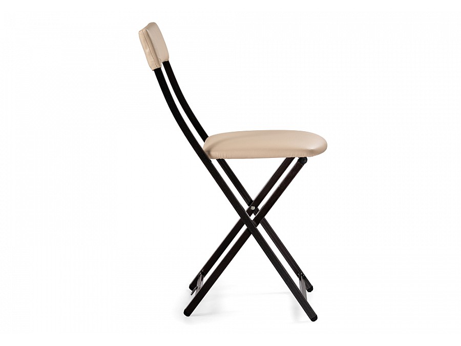 Стул на металлокаркасе Elevis ваниль крап / темный мусс