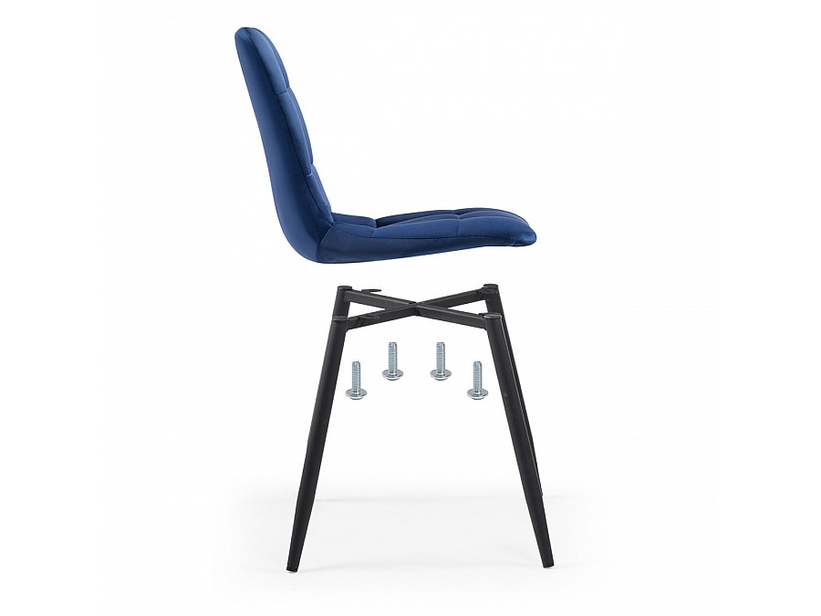 Стул на металлокаркасе Чилли К синий / черный