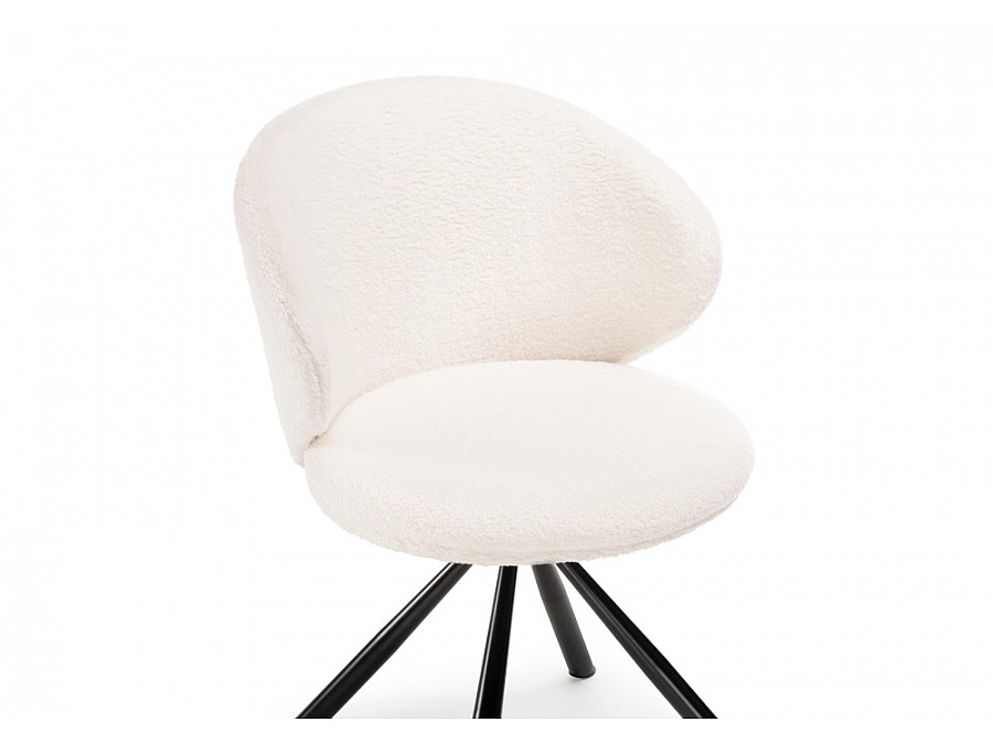 Стул на металлокаркасе Solomon крутящийся white / black
