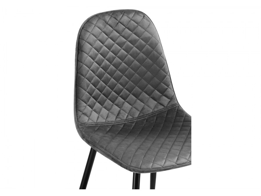 Стул на металлокаркасе Capri dark gray / black