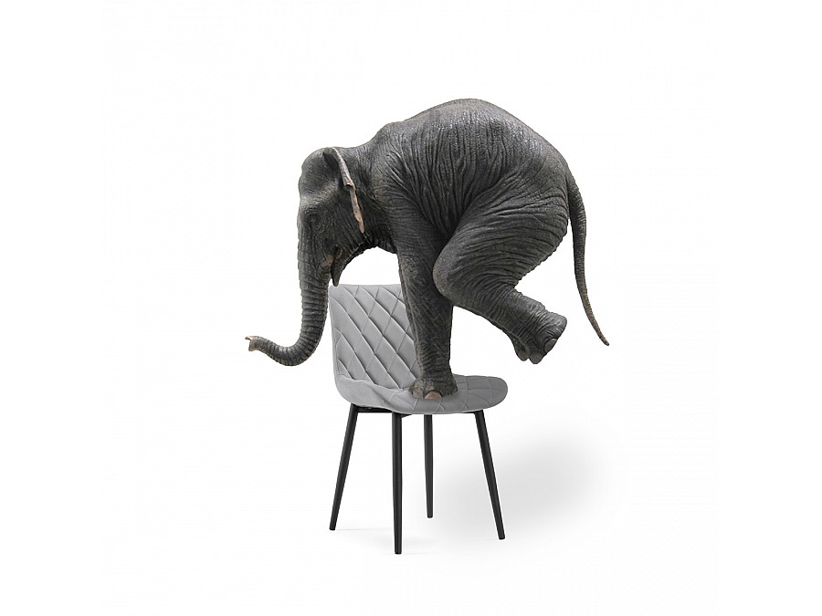 Стул на металлокаркасе Баодин Б/К светло-серый / черный