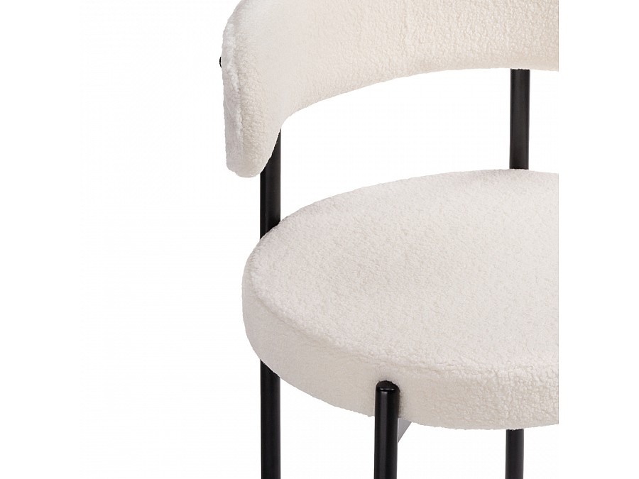 Стул на металлокаркасе Rudi white / black