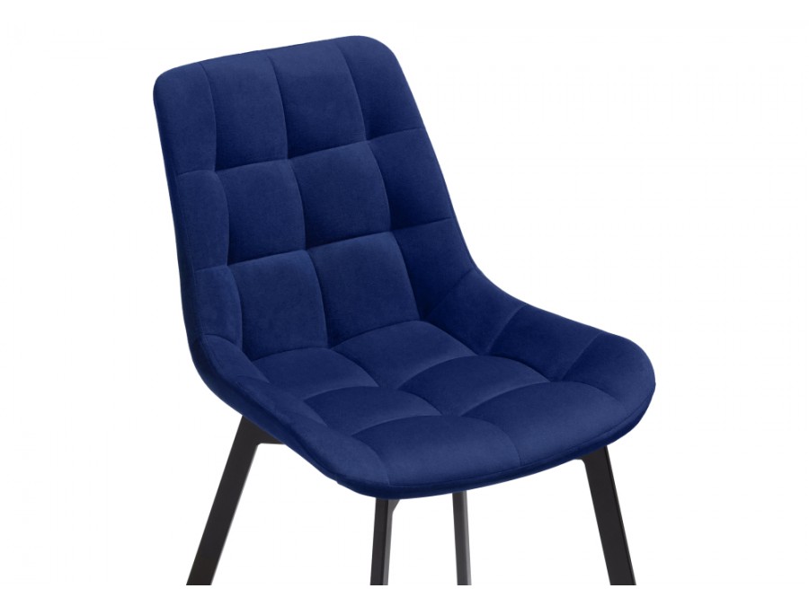 Стул на металлокаркасе Челси черный / синий