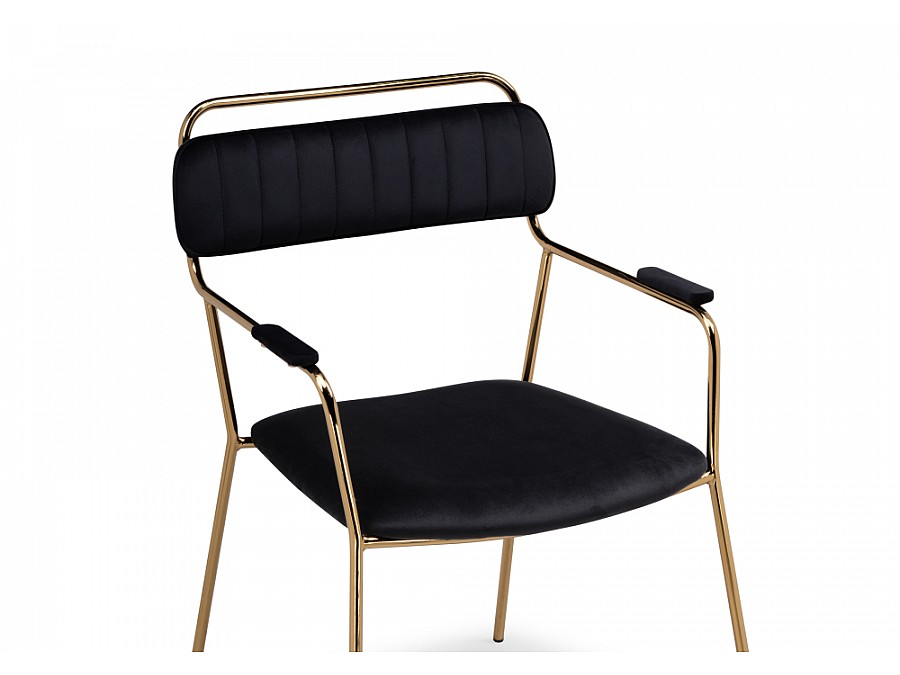 Стул на металлокаркасе Aspen black / gold