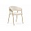 Стул на металлокаркасе Kamelia 1 white fabric / gold