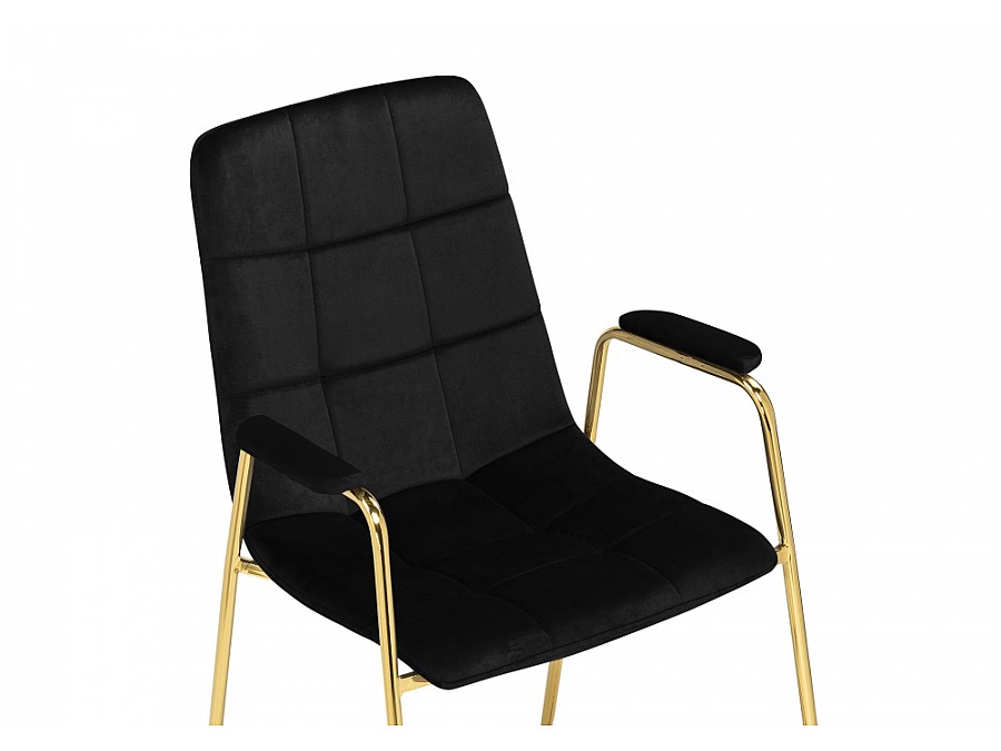 Стул на металлокаркасе Lana black / gold