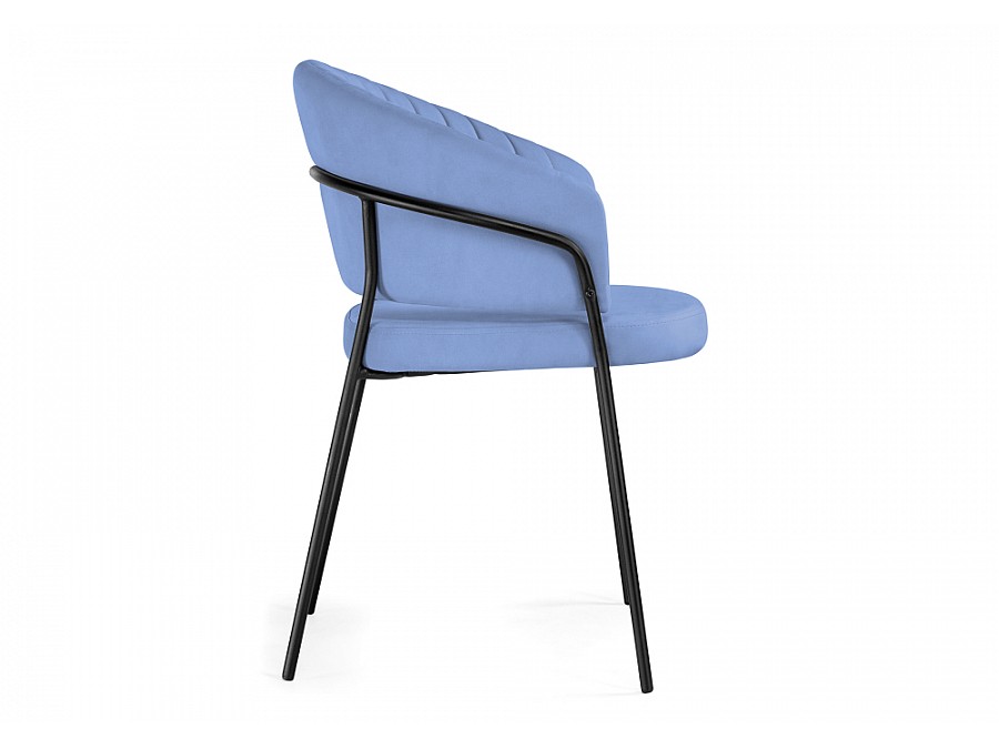 Стул на металлокаркасе Лео голубой / черный