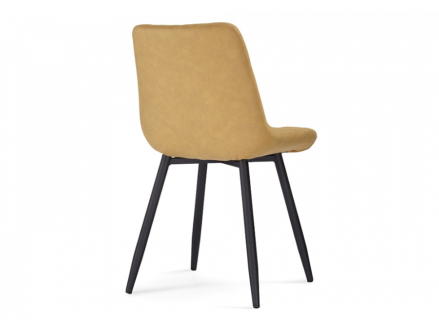 Стул на металлокаркасе Челси горчичный graf 6 / черный