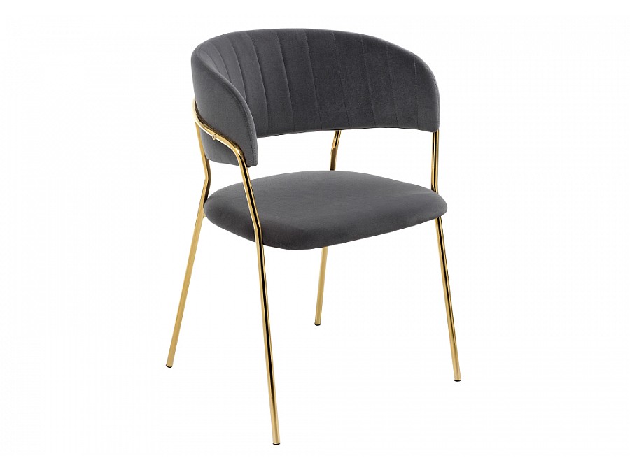 Стул на металлокаркасе Kamelia grey / gold