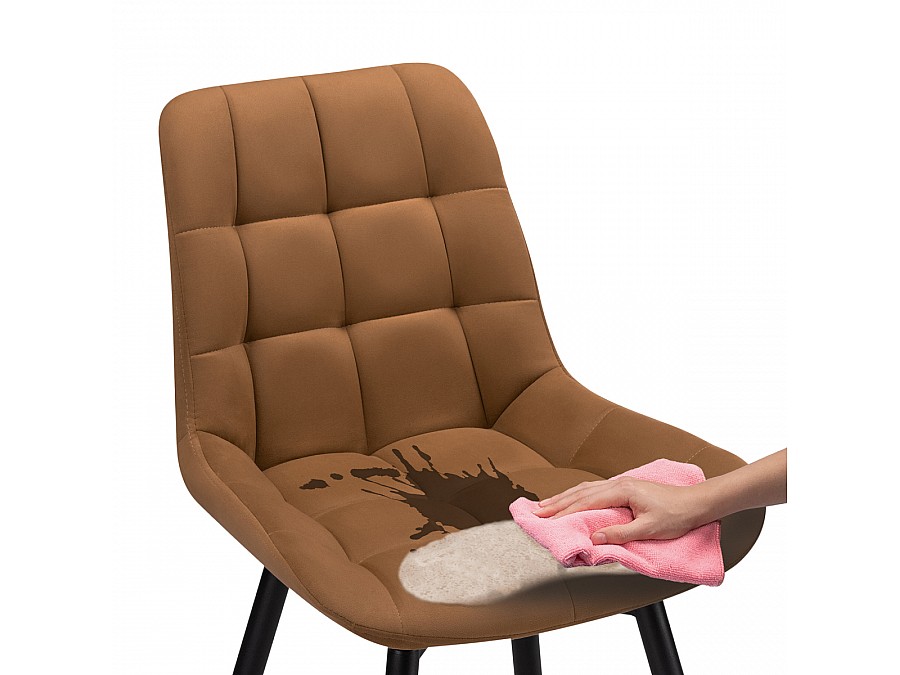 Стул на металлокаркасе Челси крутящийся кирпичный / черный