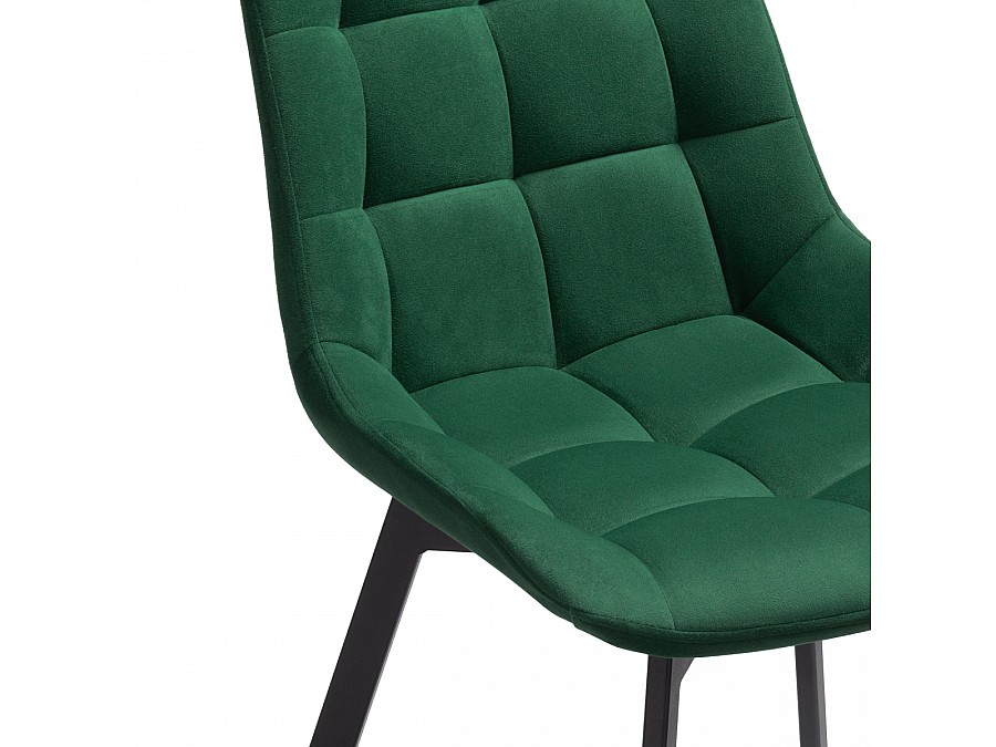 Стул на металлокаркасе Челси черный / зеленый