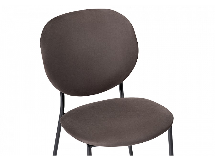 Стул на металлокаркасе Саранда кофе / черный глянец