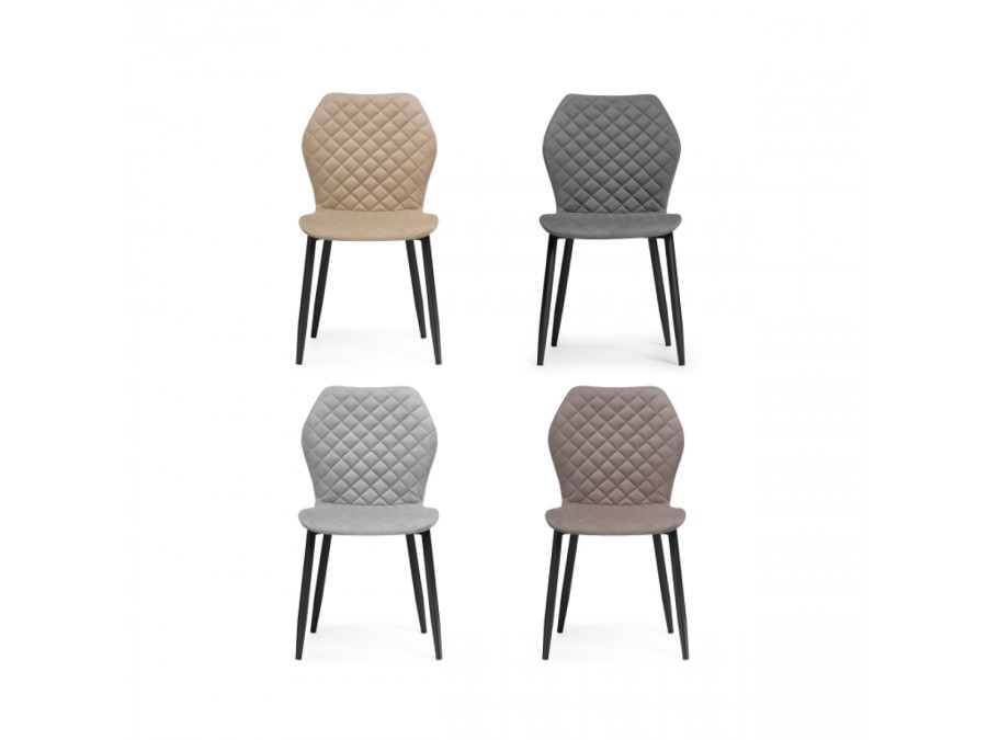 Стул на металлокаркасе Софи светло-серый / черный