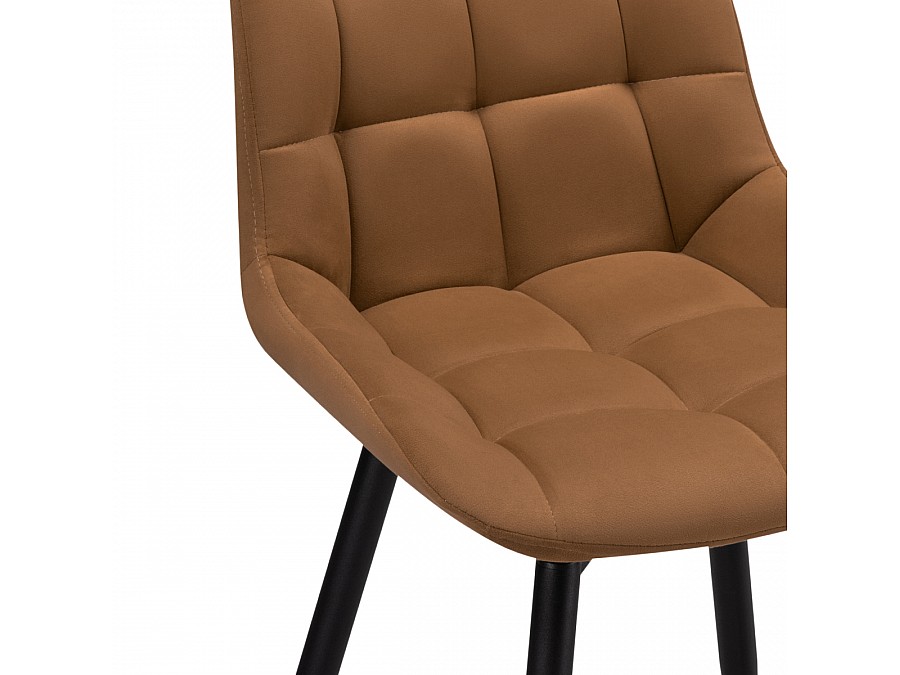 Стул на металлокаркасе Челси крутящийся кирпичный / черный