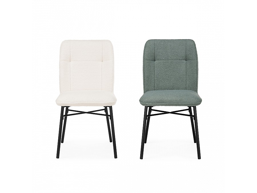 Стул на металлокаркасе Denis beige / black