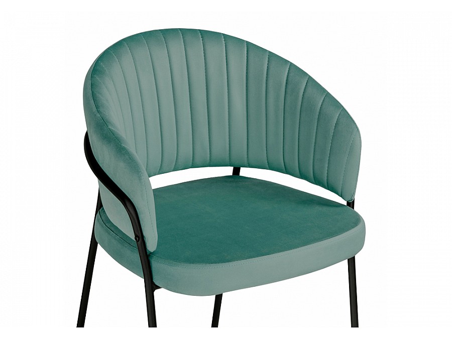 Стул на металлокаркасе Лео зеленый brandy light 10 / черный