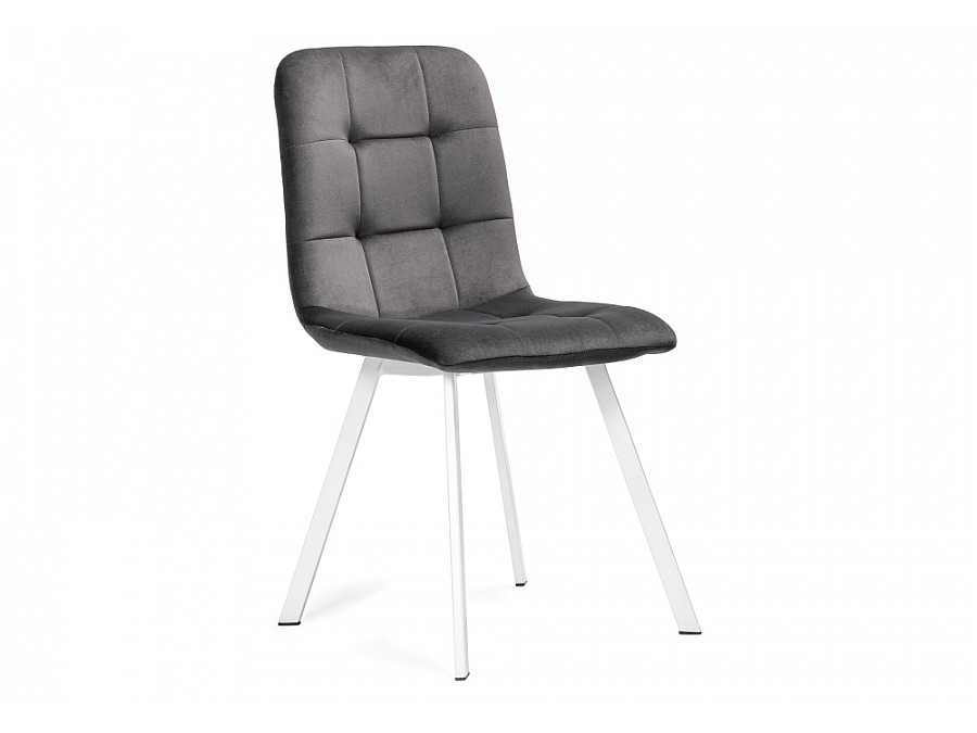 Стул на металлокаркасе Bruk dark gray / white