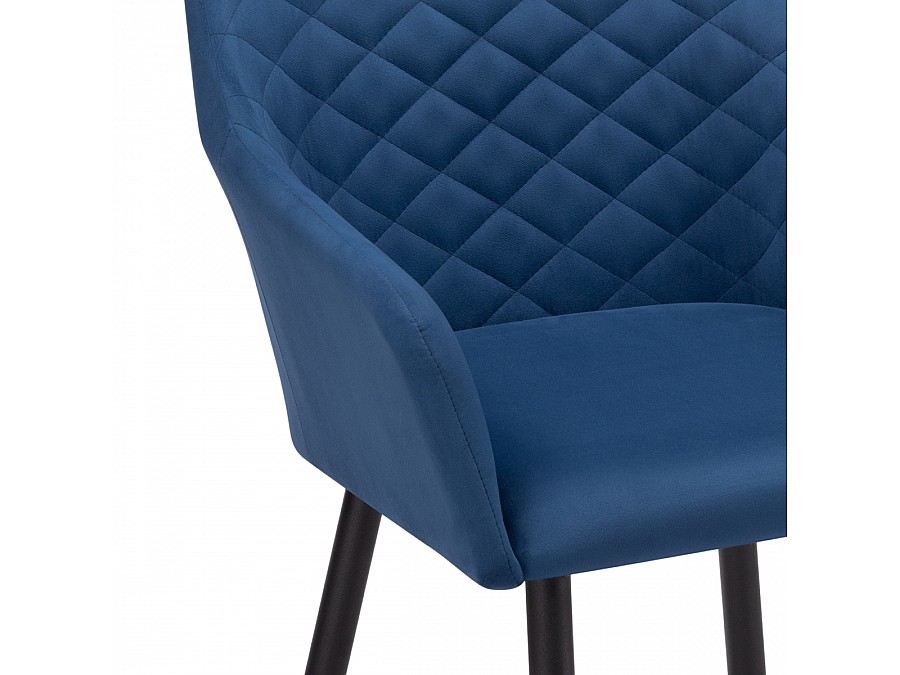 Стул на металлокаркасе Стив синее / черное