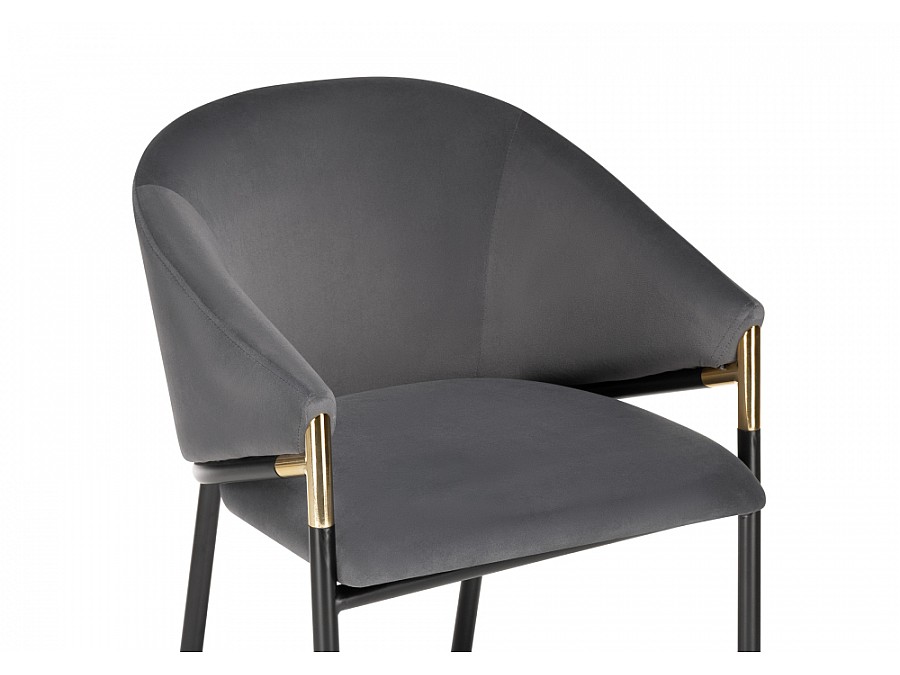 Стул на металлокаркасе Molton gray / black/ gold