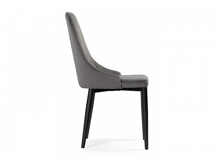 Стул на металлокаркасе Kora dark gray / black