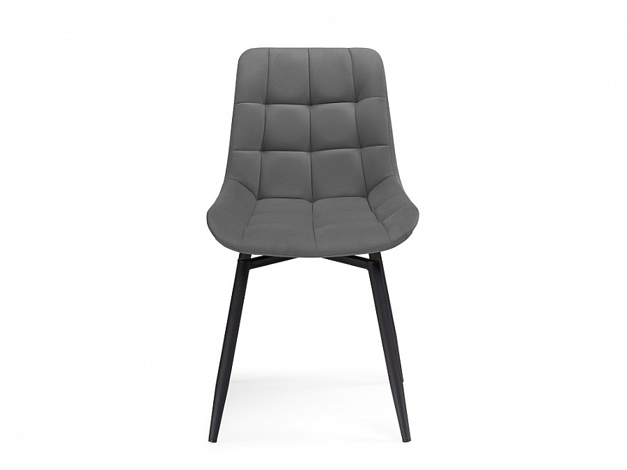 Стул на металлокаркасе Челси крутящийся темно-серый / черный