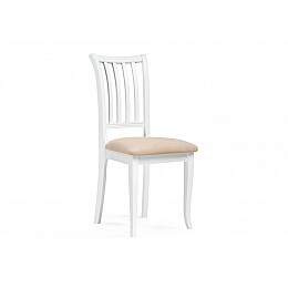 Стул деревянный Фрезино бежевый велюр / белый