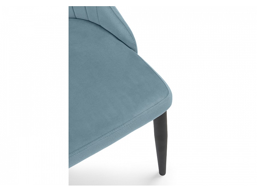 Стул на металлокаркасе Kora light blue / black