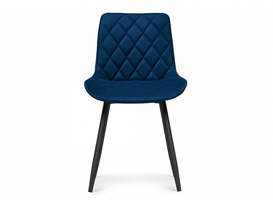 Стул на металлокаркасе Баодин велюр синий / черный