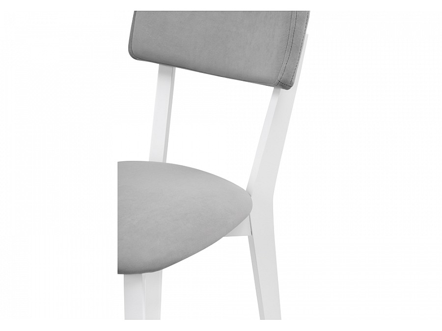 Стул деревянный Гилмар серый велюр / белый