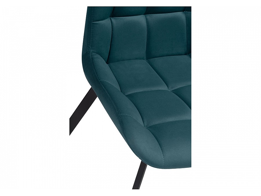 Стул на металлокаркасе Челси морская волна / черный